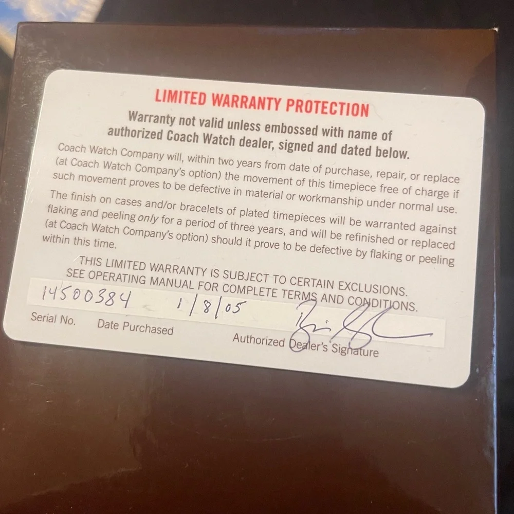 Coach Silver Rectangular Watch - Picture 5 of 5